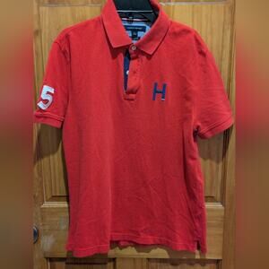 Vintage Tommy Hilfiger 85 Red Polo Custom Fit Medium
